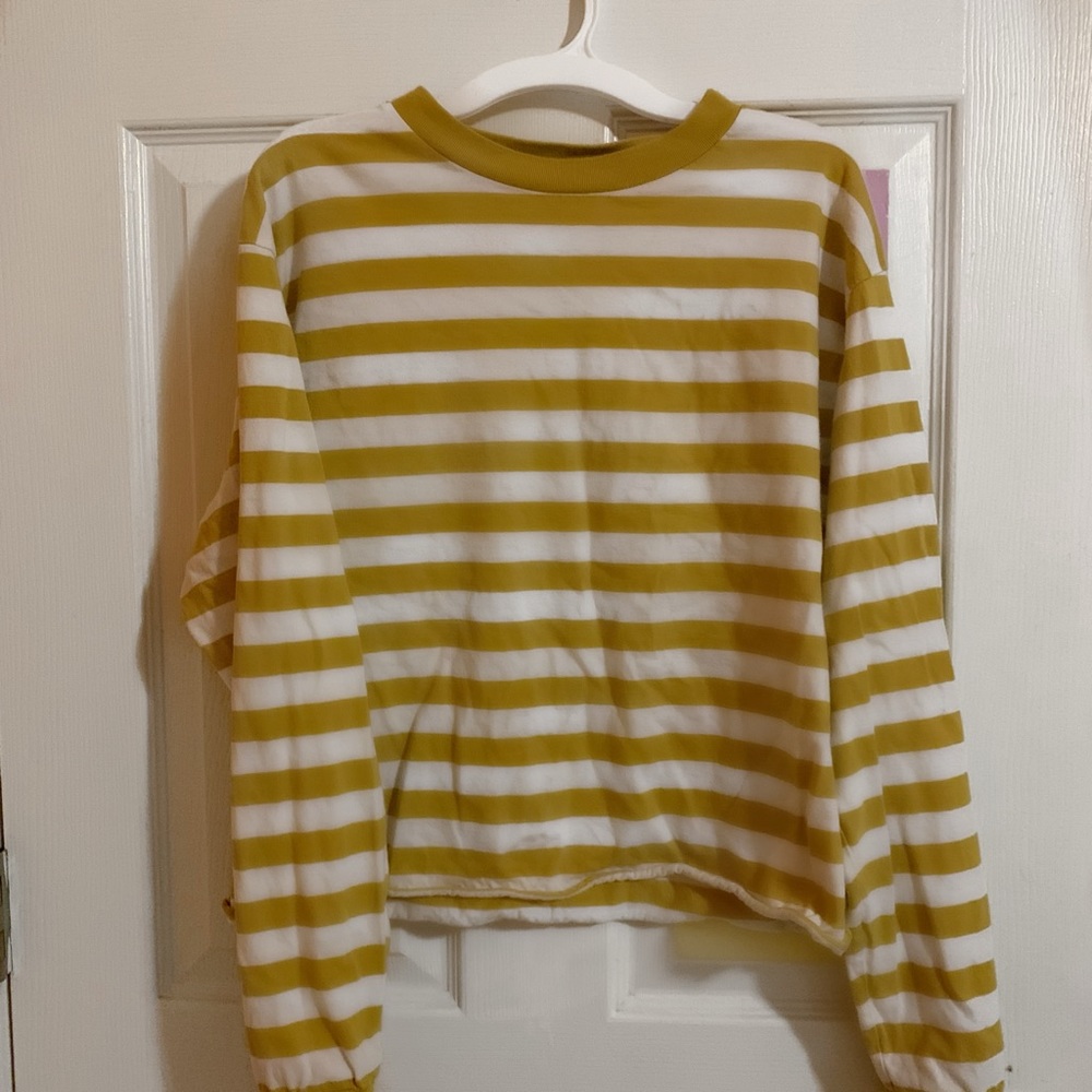 brandy Melville yellow stripped shirt